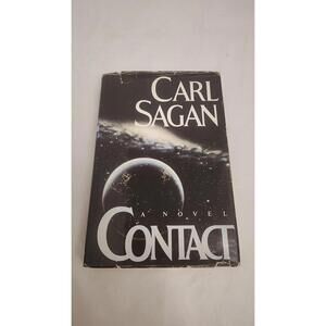 Contact Carl Sagan 1985 Hardcover Sci-Fi Novel First Edition Simon Schuster